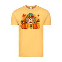 Vintage Mustard fall scarecrow with pumpkins Vintage Tee - Artiststas