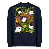 Navy Halloween ghost Heavyweight Sweatshirt - Artiststas