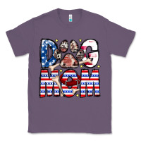 Lavender American Dog Mom Classic Tee - CowhideDigitalArt