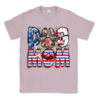 Lilac American Dog Mom Classic Tee - CowhideDigitalArt