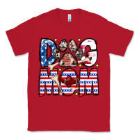 Red American Dog Mom Classic Tee - CowhideDigitalArt