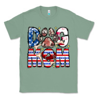 Sage American Dog Mom Classic Tee - CowhideDigitalArt