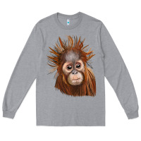 Heather Grey baby orangutan Long Sleeve Tee - LillyAllenDesigns