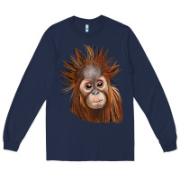 Navy baby orangutan Long Sleeve Tee - LillyAllenDesigns