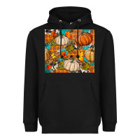 Black fall pumpkin tumbler Heavyweight Hoodie - BundleAndBundleShop