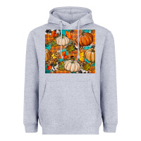 Heather Grey fall pumpkin tumbler Heavyweight Hoodie - BundleAndBundleShop
