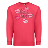 Cardinal you are enough valentines day Premium Sweatshirt - LillyAllenDesigns