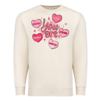 Sandshell you are enough valentines day Premium Sweatshirt - LillyAllenDesigns