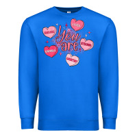 True Royal you are enough valentines day Premium Sweatshirt - LillyAllenDesigns