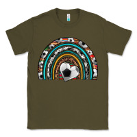 Army Green soccer rainbow Classic Tee - Artiststas