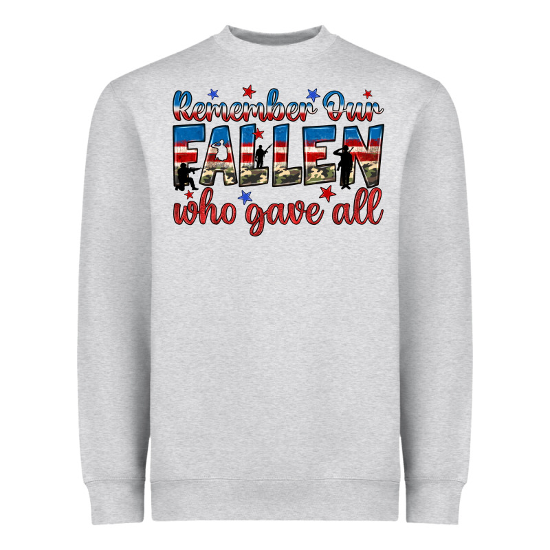 Remember Our Fallen Who Gave All Heavyweight Sweatshirt by JahusDesignShop | Teevron