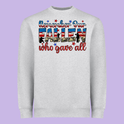Remember Our Fallen Who Gave All Heavyweight Sweatshirt Designed By Jahusdesignshop