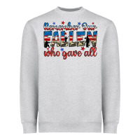 Heather Grey remember our fallen who gave all Heavyweight Sweatshirt - JahusDesignShop
