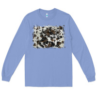 Colony Blue cowhide background Long Sleeve Tee - BarkalooDesign