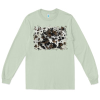 Matcha cowhide background Long Sleeve Tee - BarkalooDesign