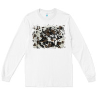 White cowhide background Long Sleeve Tee - BarkalooDesign