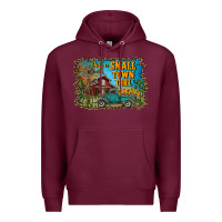 Burgundy just a small town girl Premium Hoodie - RanaPortraitStore