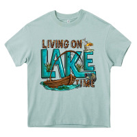 Arona living on lake time Heavy Core Tee - texasbilliewilder