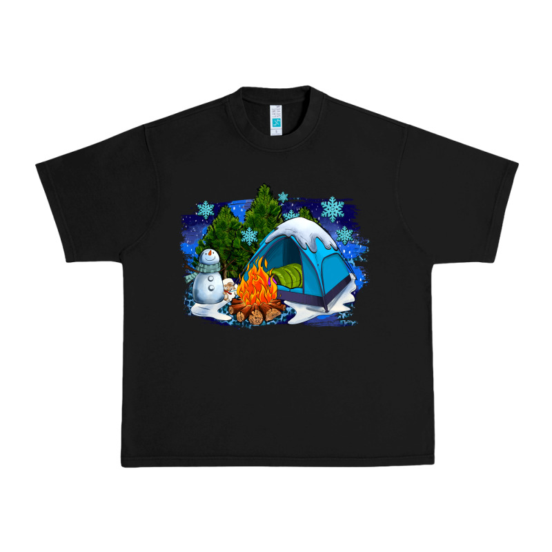 Winter Camping With Camp Fire Urban Heavy Tee by AdoDesignShop | Teevron