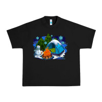 Black winter camping with camp fire Urban Heavy Tee - AdoDesignShop