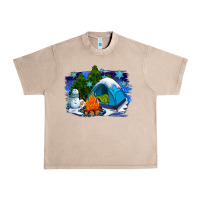 French Oak winter camping with camp fire Urban Heavy Tee - AdoDesignShop