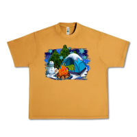 Peanut Butter winter camping with camp fire Urban Heavy Tee - AdoDesignShop