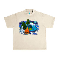 Sandshell winter camping with camp fire Urban Heavy Tee - AdoDesignShop