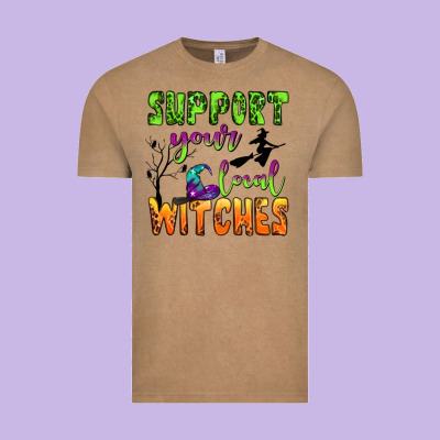 Support Your Local Witches Vintage Tee Designed By Bundleandbundleshop