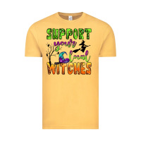 Vintage Mustard support your local witches Vintage Tee - BundleAndBundleShop
