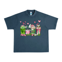Midnight Navy botanic coffee cups Urban Heavy Tee - AdoDesignShop