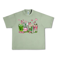 Oil Green botanic coffee cups Urban Heavy Tee - AdoDesignShop