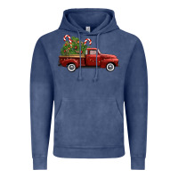 Vintage Denim christmas trees truck Vintage Hoodie - FaDigitalArtStudio