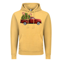 Vintage Mustard christmas trees truck Vintage Hoodie - FaDigitalArtStudio