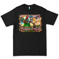 Black happy easter rooster chicken and chick Premium Tee - RanaPortraitStore