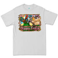 Dove Grey happy easter rooster chicken and chick Premium Tee - RanaPortraitStore
