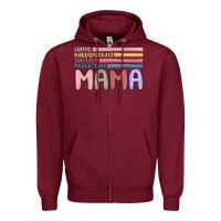 Burgundy mama Zipper Hoodie - MaliasSmallBusiness