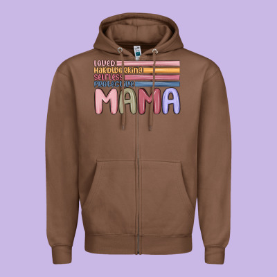 Mama Zipper Hoodie Designed By Maliassmallbusiness