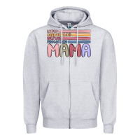 Heather Grey mama Zipper Hoodie - MaliasSmallBusiness