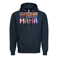 Navy mama Zipper Hoodie - MaliasSmallBusiness