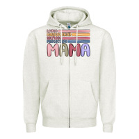 Oatmeal Heather mama Zipper Hoodie - MaliasSmallBusiness