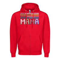 Red mama Zipper Hoodie - MaliasSmallBusiness