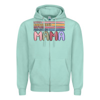 Seafoam mama Zipper Hoodie - MaliasSmallBusiness