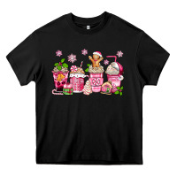 Black pink christmas coffee cups Heavy Core Tee - Zillion Design Studio