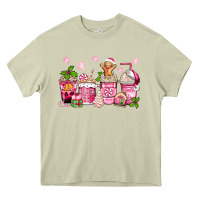 Mossy pink christmas coffee cups Heavy Core Tee - Zillion Design Studio