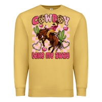 Antique Gold cowboy take me away Premium Sweatshirt - LillyAllenDesigns