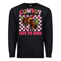 Black cowboy take me away Premium Sweatshirt - LillyAllenDesigns