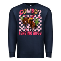 Navy cowboy take me away Premium Sweatshirt - LillyAllenDesigns