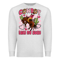 Oatmeal Heather cowboy take me away Premium Sweatshirt - LillyAllenDesigns