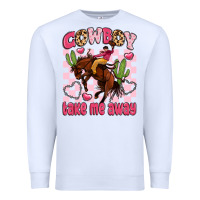White cowboy take me away Premium Sweatshirt - LillyAllenDesigns