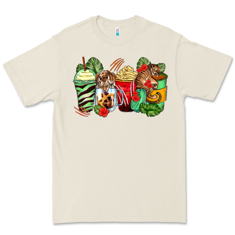Tiger Coffee Cups Premium Tee by Zillion Design Studio | Teevron